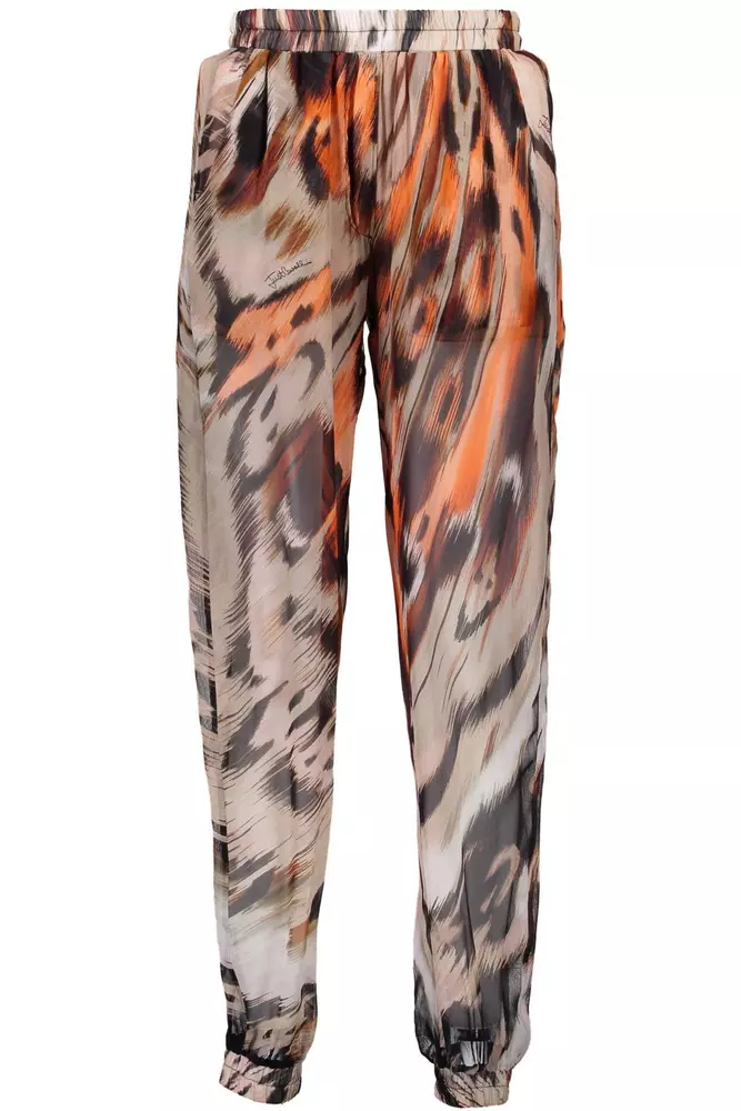 

Женские брюки из оранжевой вискозы Just Cavalli