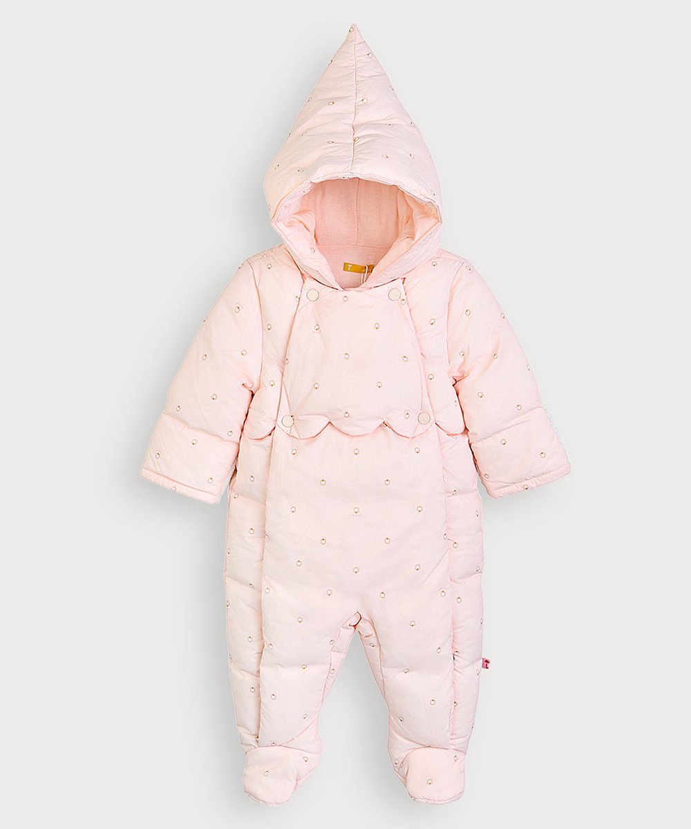 Утепленный комбинезон с капюшоном и принтом по всей поверхности Moimoln, Light Pink