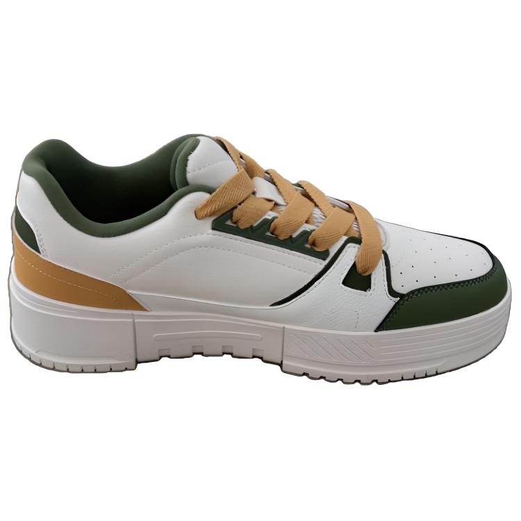 361° Slip Resistant Abrasion Resistant Low top Skateboard Shoes Men's White Green — фото 3