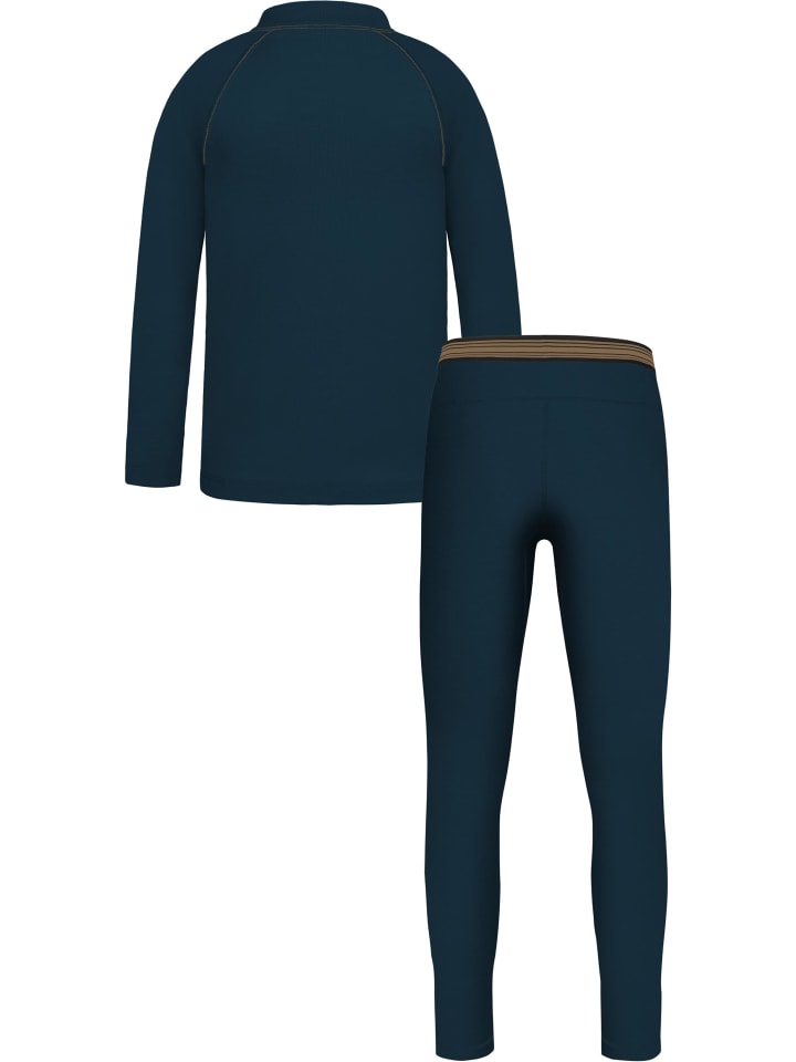 Normani Outdoor Sports Топ из мериносовой шерсти «Ньяпари» и брюки из мериносовой шерсти «Маккей» темно-синего цвета — фото 2