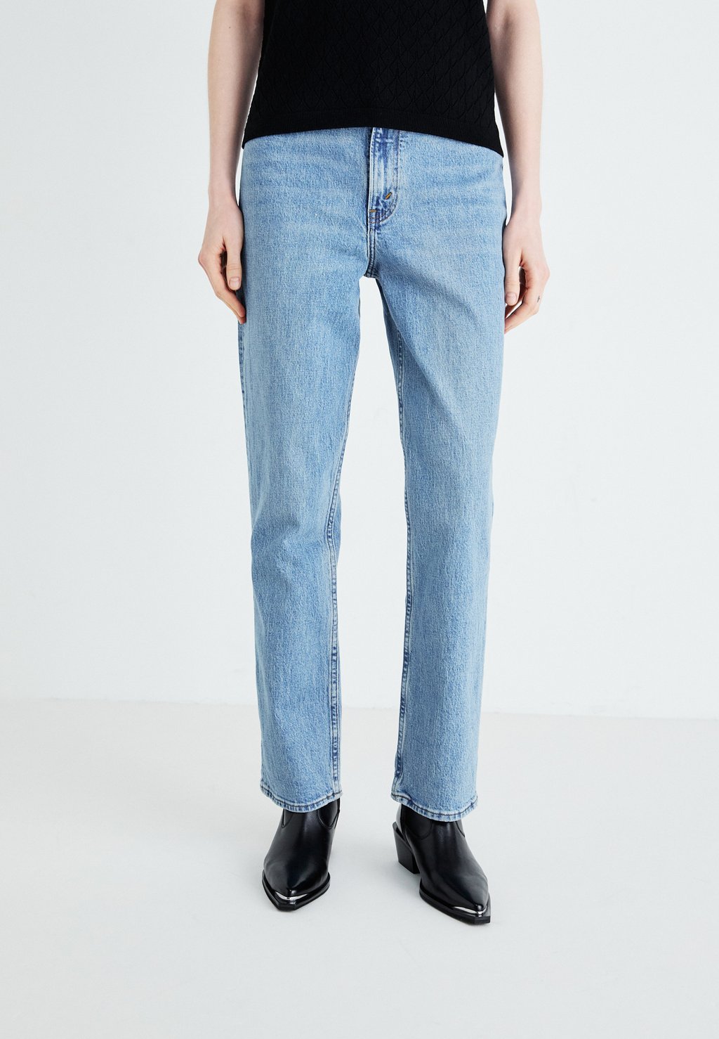 

Джинсы прямого кроя PROCESSS CURVY Abercrombie & Fitch, цвет Blue Denim