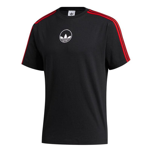

Футболка originals stripe circle sports short sleeve black Adidas, черный