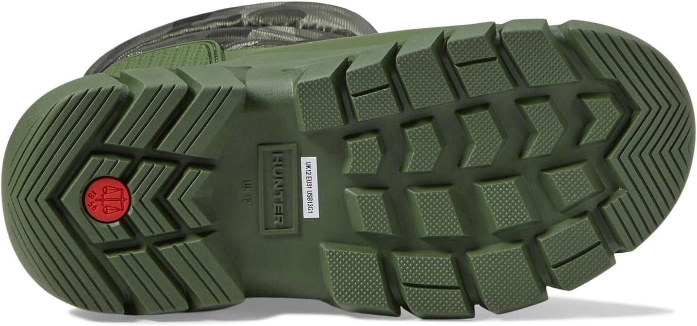 Детские зимние ботинки Hunter Intrepid Reflective Camo, зеленые, с подкладкой из искусственного меха, модель JOBB1813 — фото 3