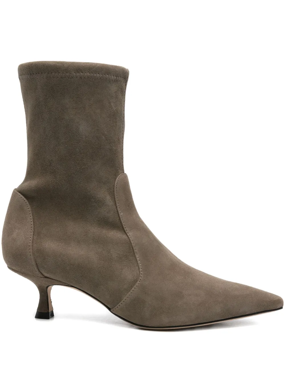 Ботильоны-носки с заостренным носком Stuart Weitzman, зеленый