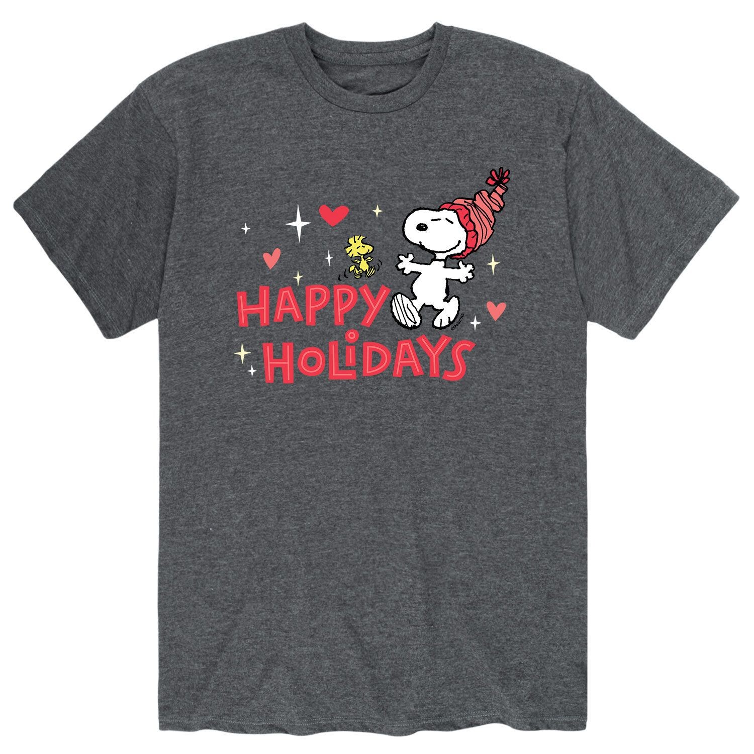 

Мужская футболка Happy Holidays с арахисом Licensed Character