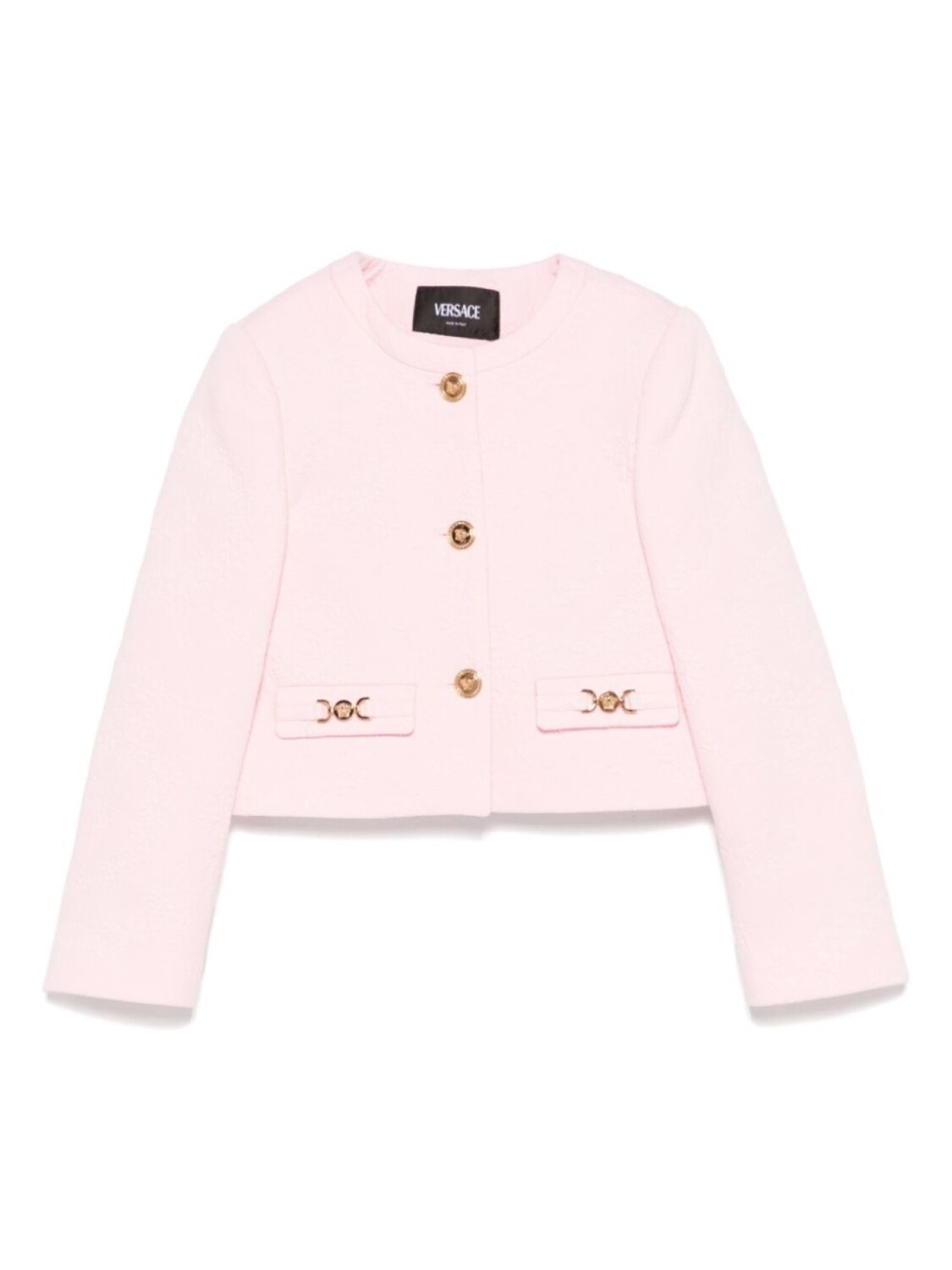

Блейзер с цветочным жаккардом Versace Kids, розовый