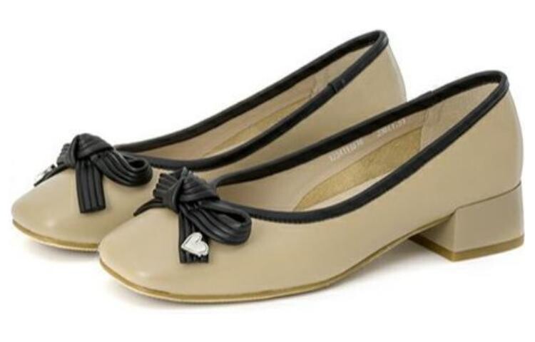 

Туфли женские повседневные Women's Casual Shoes Women's Khaki Black Aokang