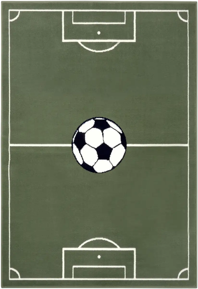 

HANSE Home ковер "Estadio", прямоугольный, детский ковер, игровой коврик, игровой коврик, футбол, детская комната 160х220 см, зеленый