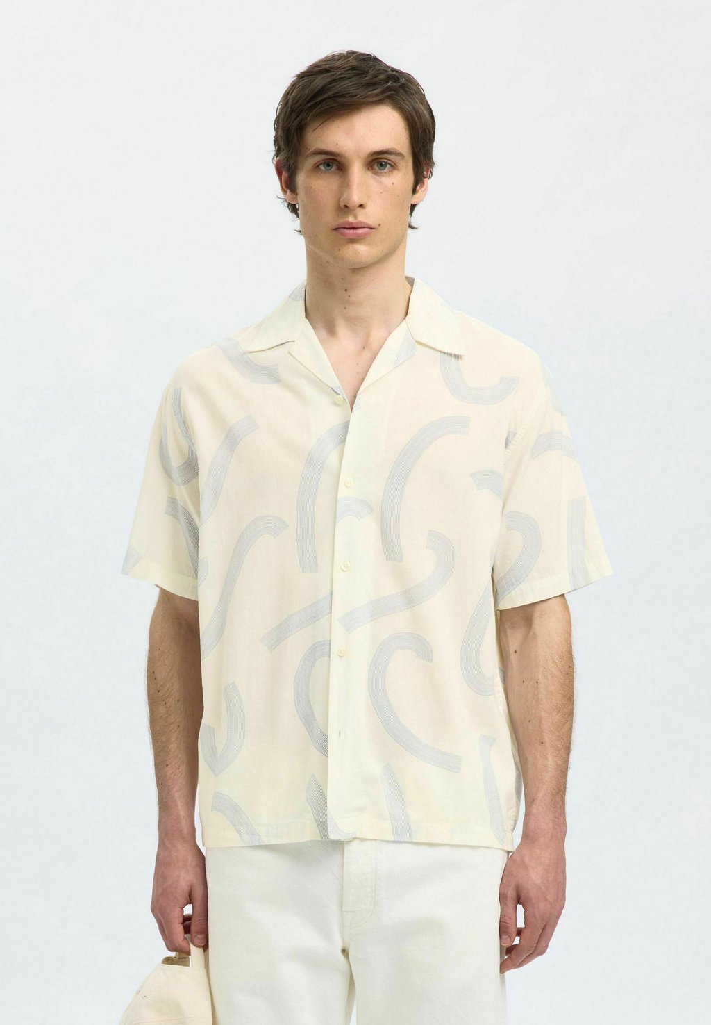 

Рубашка KURZARM PRINT Selected Homme, белый