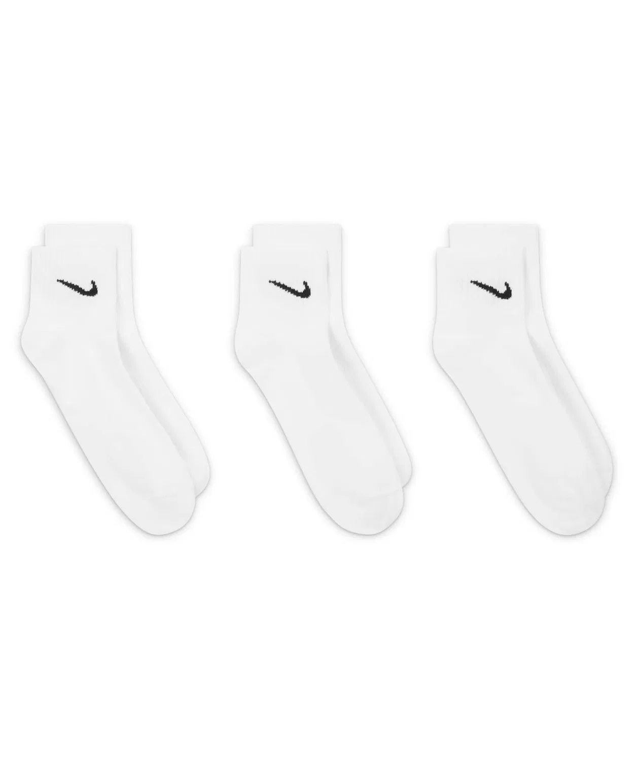 Носки тренировочные Nike Everyday Lightweight Ankle (3 пары) белые — фото 4