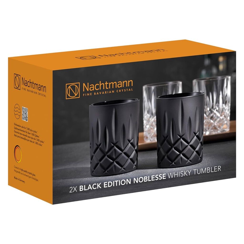 

Набор стаканов для виски Nachtmann Noblesse Black Edition, 2 шт, черный