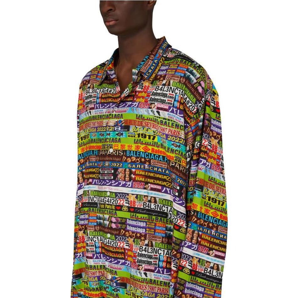 Рубашка мужская многоцветная Balenciaga, цвет Multicolor — фото 3