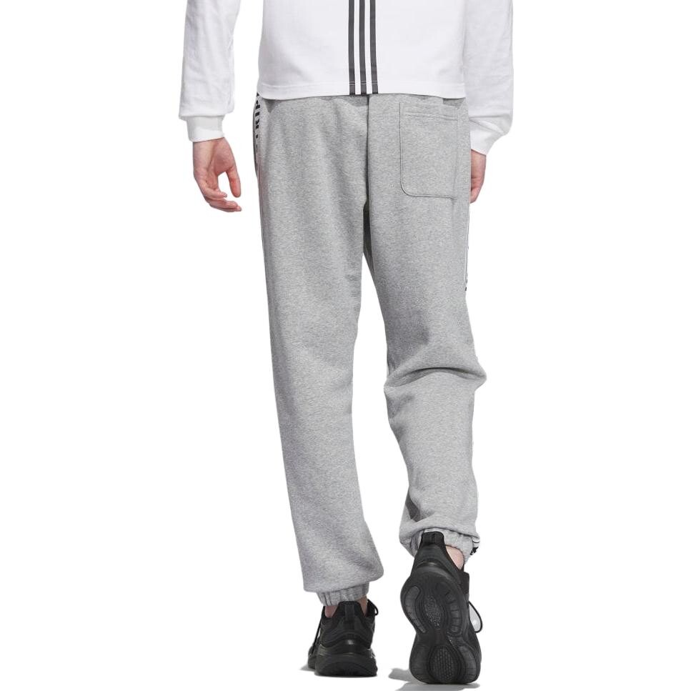 Трикотажные спортивные штаны унисекс серые Adidas, серый — фото 3