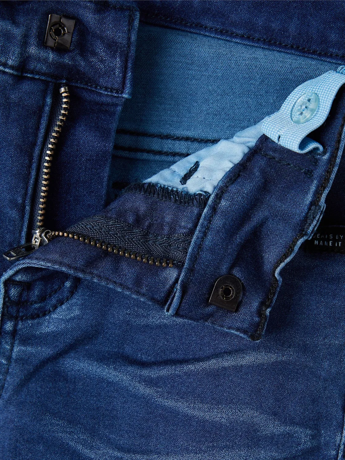 Джинсы slim fit, Name it, dark blue denim — фото 4