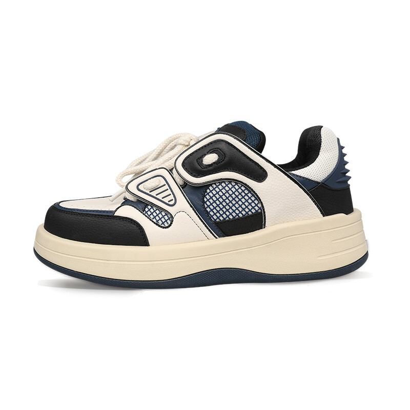 

Кроссовки PCMY Skateboarding Shoes Unisex Mid-top Black/white, синий