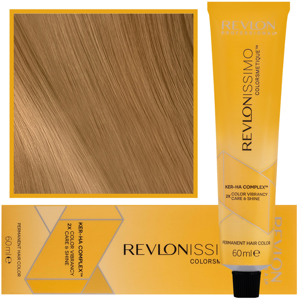 

Revlon, Revlonissimo Colorsmetique, Кремовая краска для волос с комплексом Ker-Ha Care, Кремовая формула 7.34, 60 мл