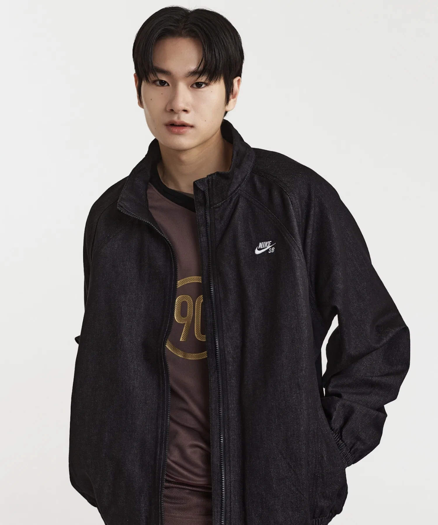 Спортивная куртка Nike SB Denim Full-Zip Track Jacket IH1989-010, черная. — фото 4