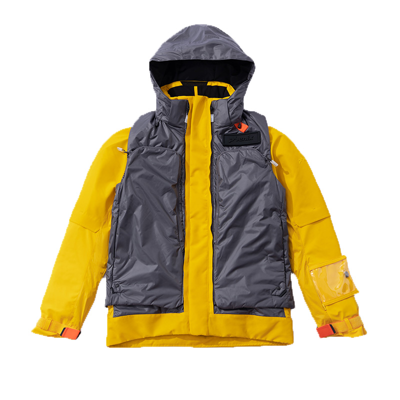 

Спортивная куртка SP27 для лыж с отстегивающейся подкладкой, свободного кроя, термо, ветрозащитная, износостойкая, унисекс Phenix, желтый