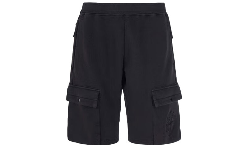 

Шорты мужские Stone Island с карманами на штанинах, черный