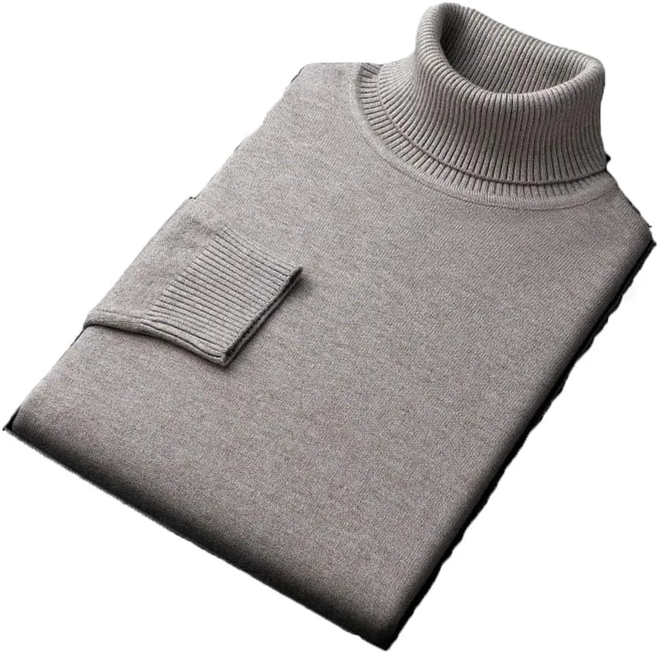 

Мужской вязаный свитер с высоким воротником, Slim Fit