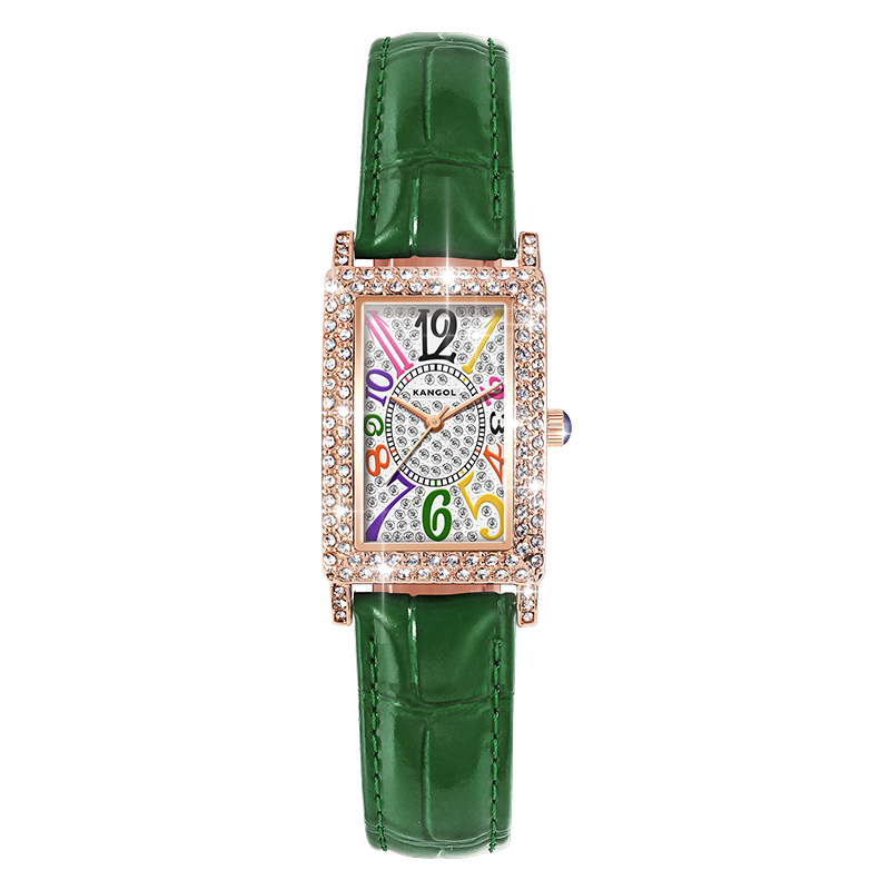 

KANGOL Часы Women's Watch, Green Strap with White Dial[Custom Box+Starry Sky Dial]