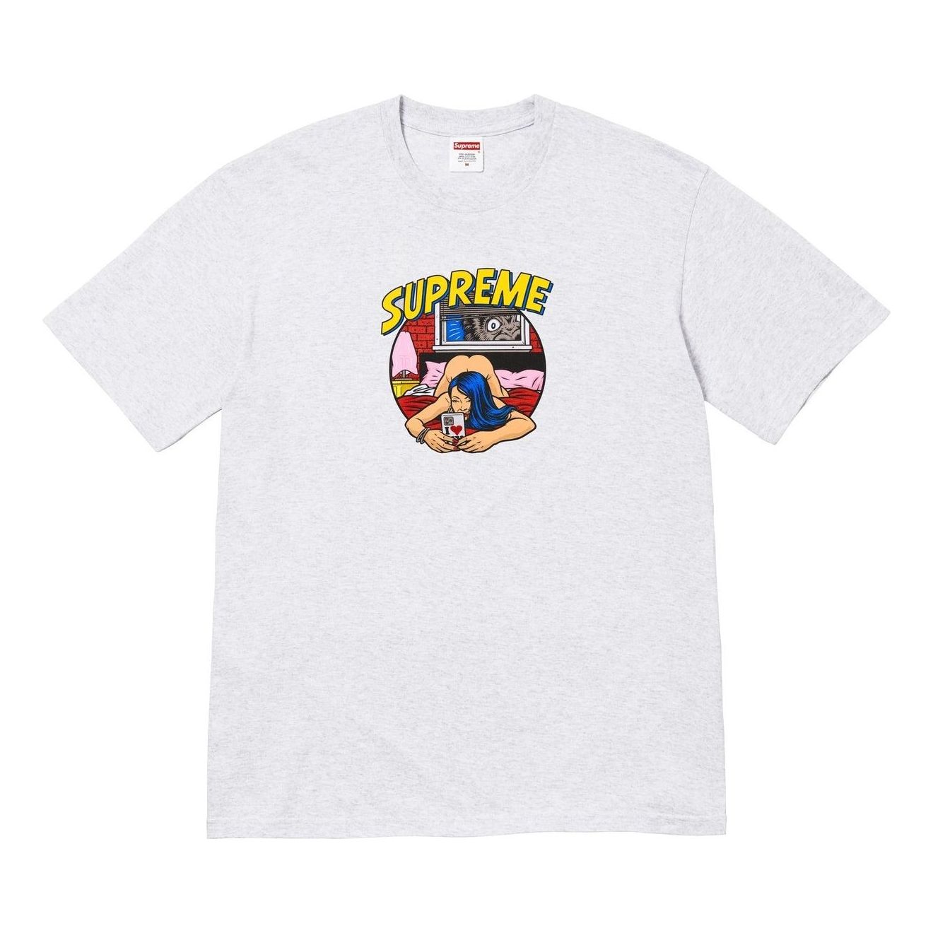 Футболка Supreme для спальни, цвет «Пепельно-серый»