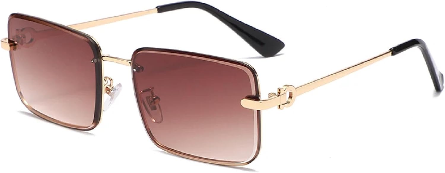 

Солнцезащитные очки с защитой от УФ-излучения UV400 | Без оправы, градиентные, из сплава, женские | Для женщин и мужчин, для занятий спортом на открытом воздухе и вождения DSVIGF, Gradient Brown