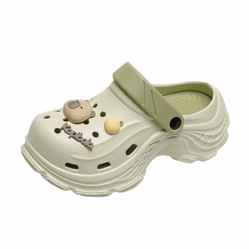 Детские дышащие и быстросохнущие клоги NEZHACHAOHAI, YC-SH-002 Matcha Bear[Soft and Comfortable]