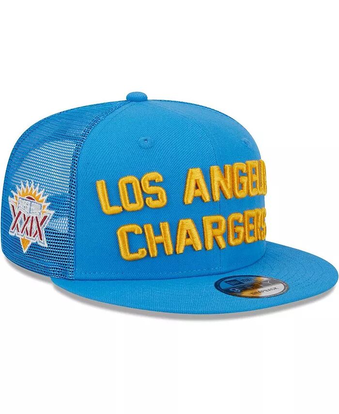 

Мужская кепка Snapback Los Angeles Chargers Stacked Trucker 9FIFTY синего цвета New Era, синий