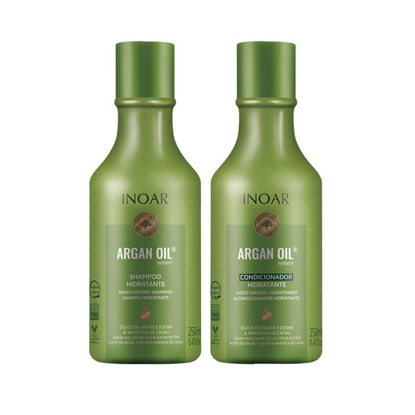 

Набор для разглаживания волос: шампунь, 250 мл + кондиционер, 250 мл Inoar Argan oil