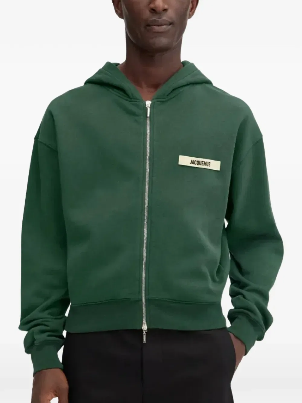 Толстовка на молнии с логотипом Jacquemus, зеленый