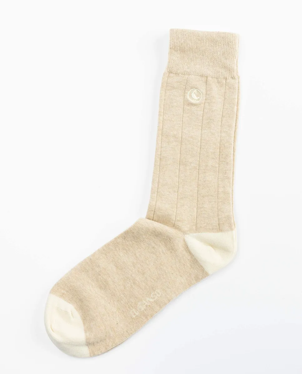

Мужской носки из хлопка в рубчик El Ganso, бежевый