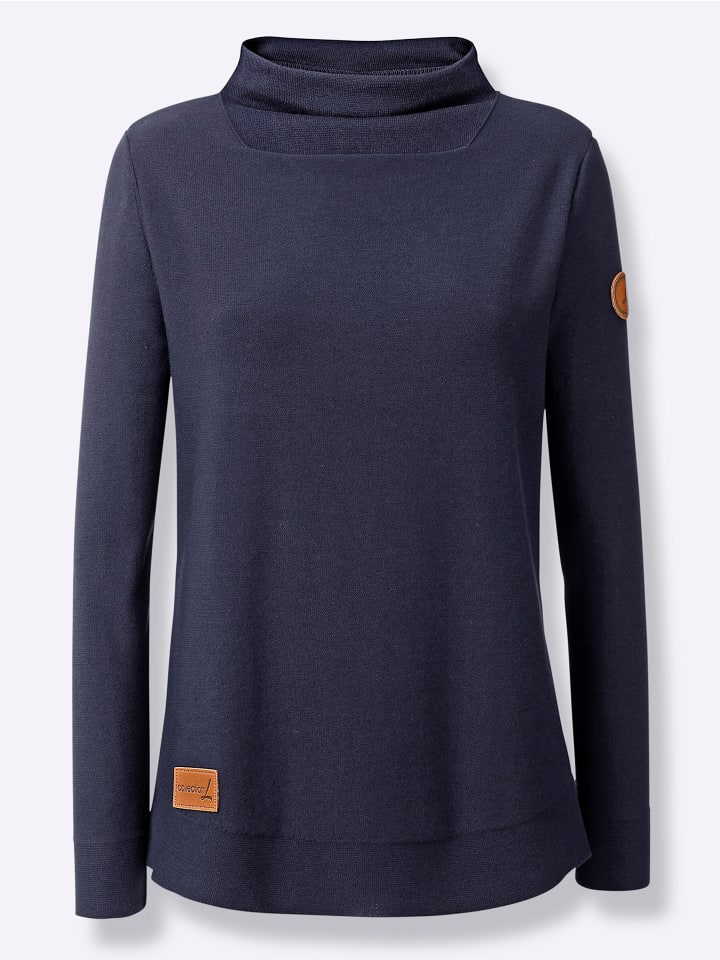 

Свитер с воротником-стойкой темно-синего цвета WITT WEIDEN