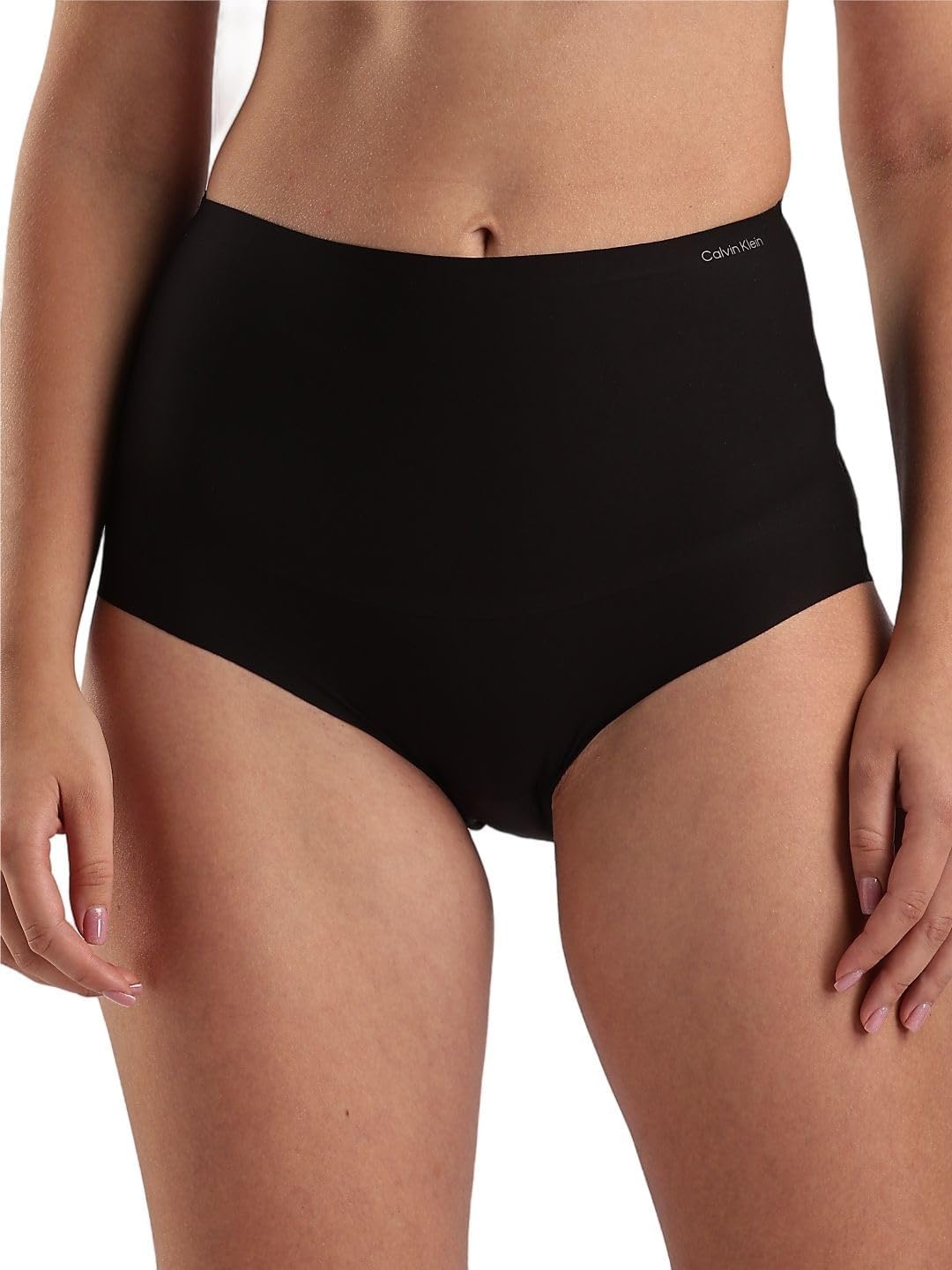 

Утягивающие трусики-слипы Calvin Klein с высокой талией, вторая кожа, женские, Black