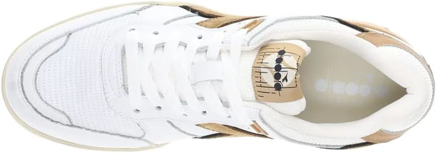 Мужские кроссовки Diadora B.560 на шнуровке, повседневные - белые, белый — фото 4