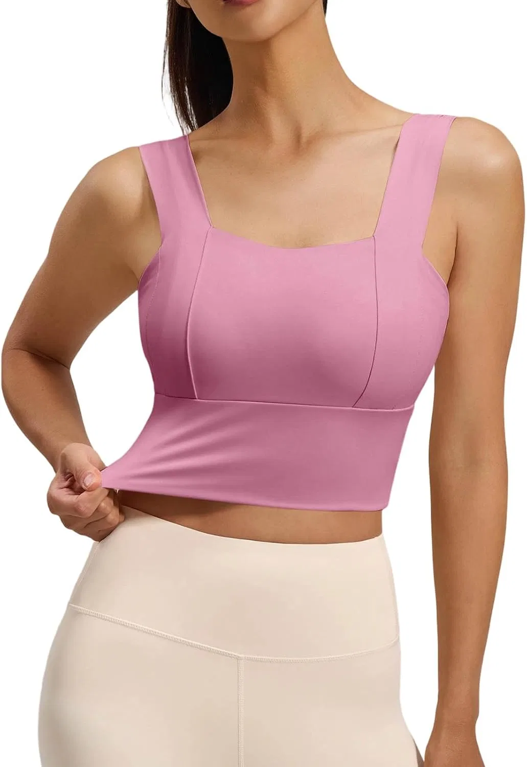 Топ без рукавов с квадратным вырезом, Generic, Hot Pink