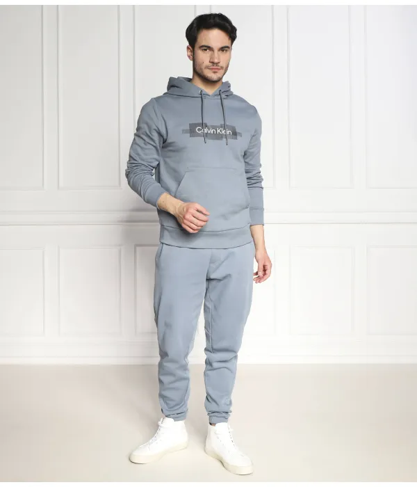 Толстовка с логотипом в полоску Regular fit Calvin Klein, синий — фото 2