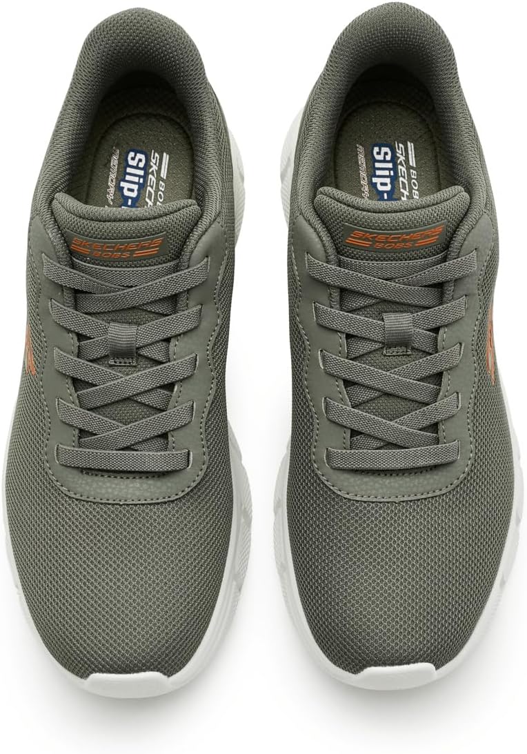 Мужские слипоны Skechers Bobs B Flex-Glacial Edge, Olive — фото 2