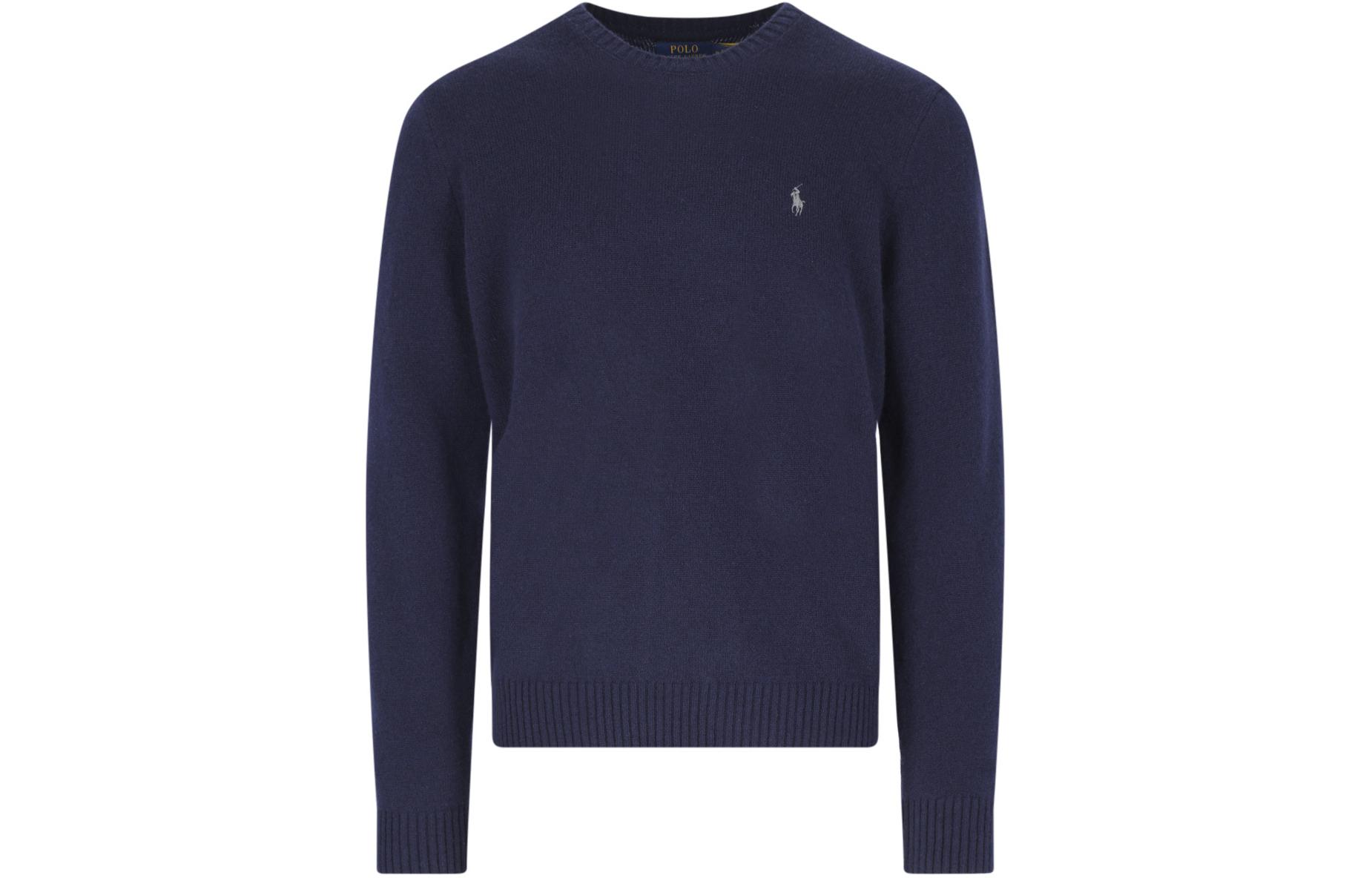 

Трикотажный джемпер с круглым вырезом Polo Ralph Lauren, Морской синий