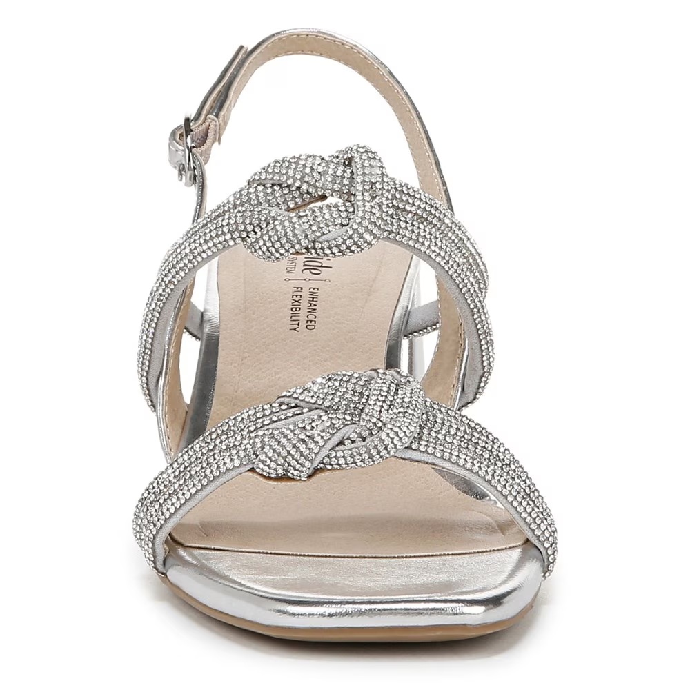 Туфли на каблуке с ремешком на заднике Lifestride, silver faux leather — фото 3