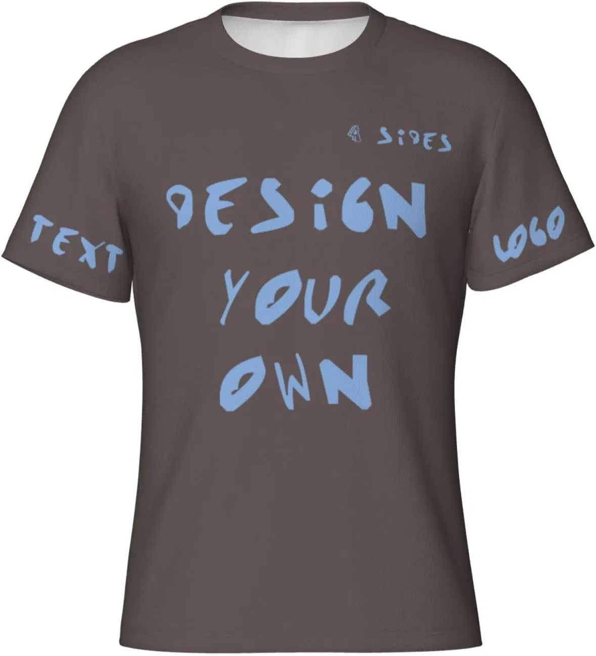 Футболка с принтом, Custom, кофе