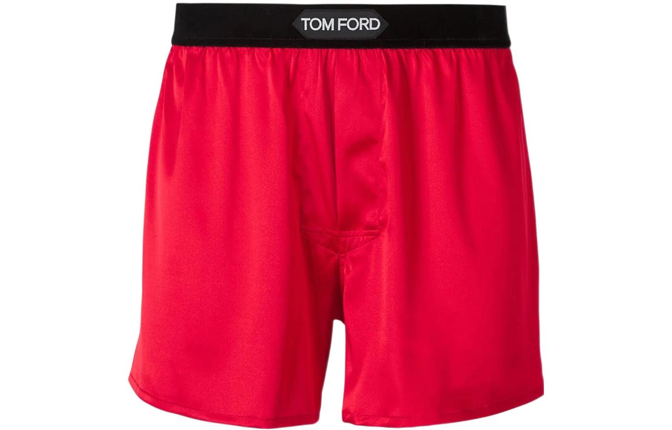 

Боксеры Logo Waistband Stretched Satin TOM FORD, красный