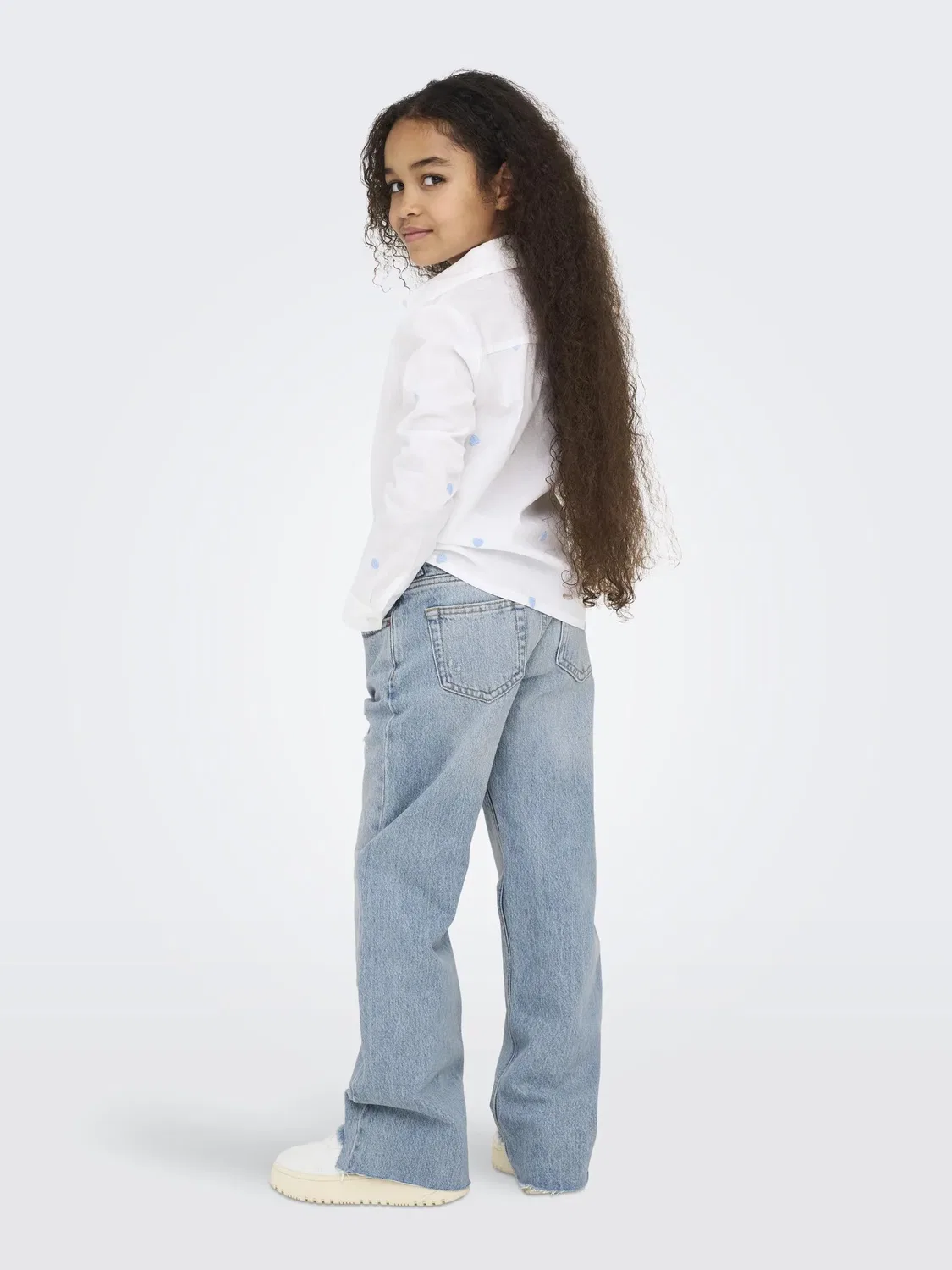 Джинсы с широкой штаниной Kids Only, light blue denim — фото 4