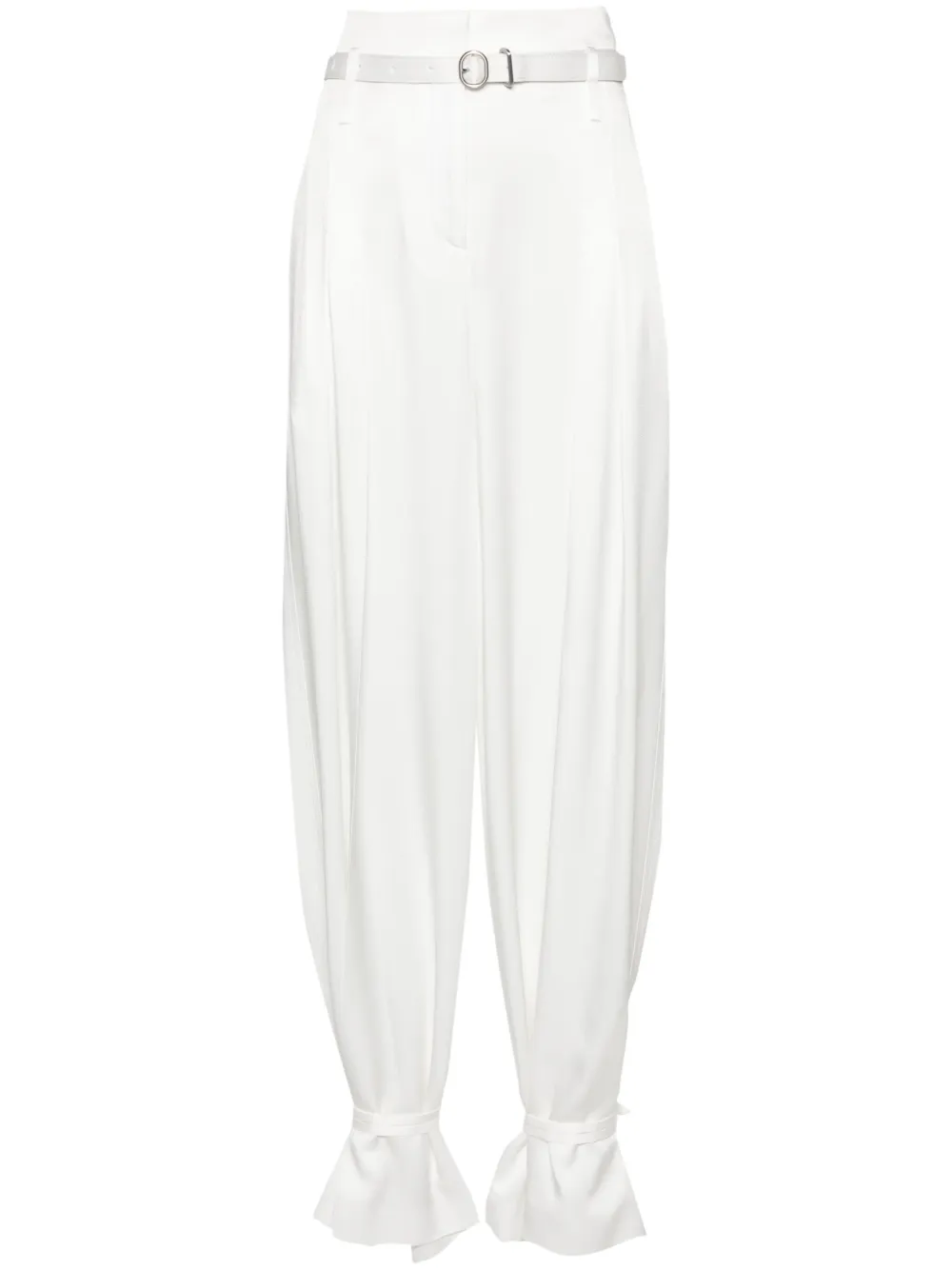 

Креповые брюки прямого кроя JIL SANDER, белый