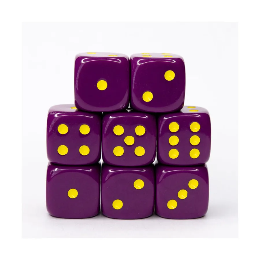 

d6 18 мм непрозрачный темно-фиолетовый с желтым (8), Game Dice - Opaque (Role 4 Initiative)