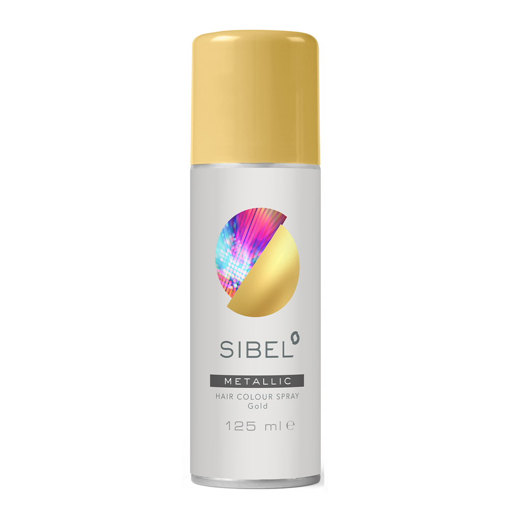 

Золотой лак для волос hair colour spray fluo/metal, gold Sibel, 125 мл