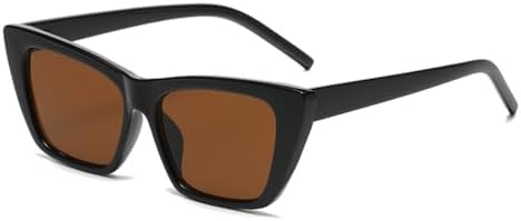 

Модные солнцезащитные очки «кошачий глаз» 2026 года для женщин, минималистичные, желейного цвета, с защитой от УФ-излучения UV400, черно-коричневые, один размер MTZJH, One Color