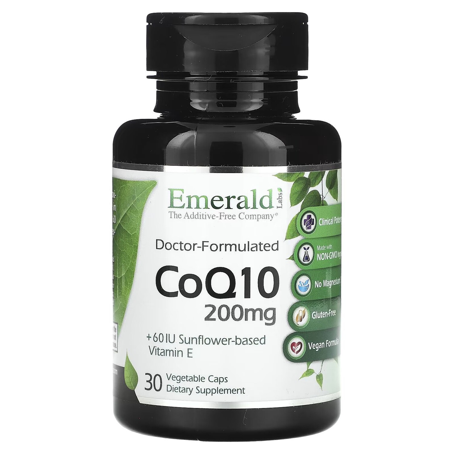 

CoQ10, 200 мг, 30 растительных капсул Emerald Laboratories