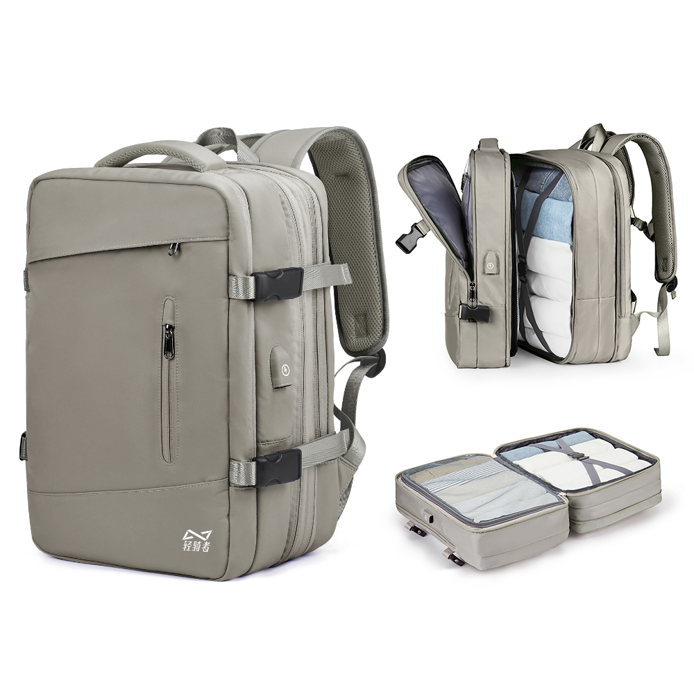 

KEYSTREET Тканевый дорожный рюкзак унисекс разноцветный, Gray Brown[Includes Wet-Dry Separation Pocket+Expandable Capacity]