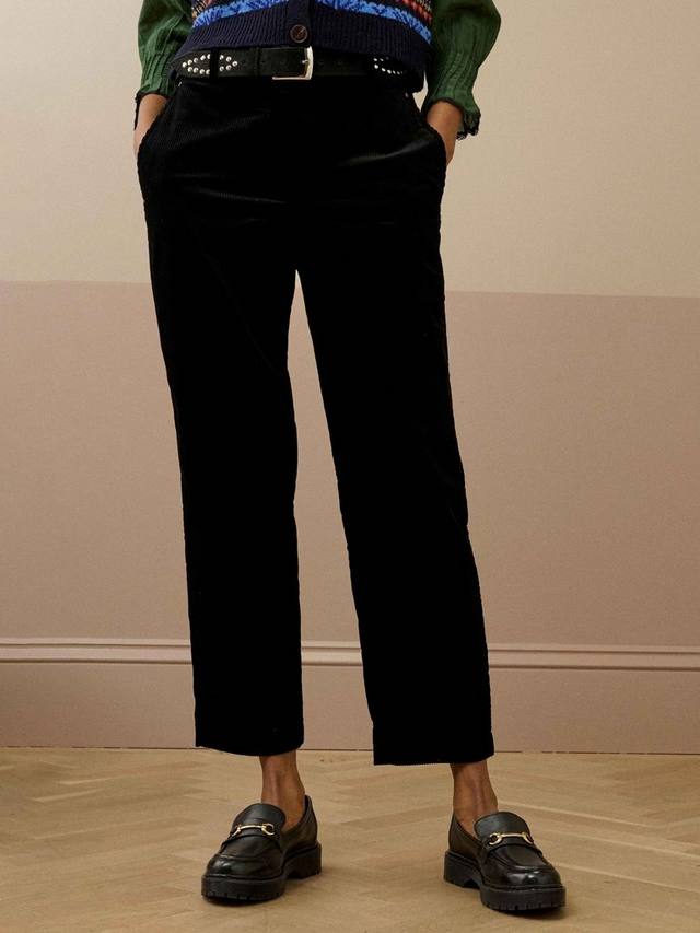 

Органические хлопковые брюки-чинос с зауженным кроем Brora, Black